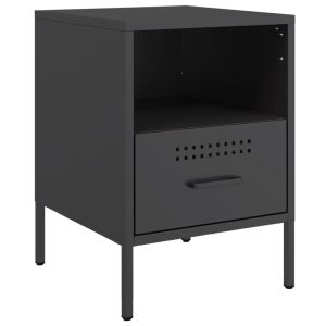Casa lúmina - mesita de noche negro aço laminado a frio  36 x 39 x 50,5 cm