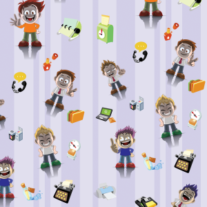 Papel pintado infantil niños 60cm por 250cm