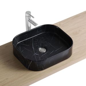 Lavabo sobre encimera rectangular de cerámica naya, 45x38cm