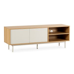 Mueble tv cuzco 2 puertas color roble/gris