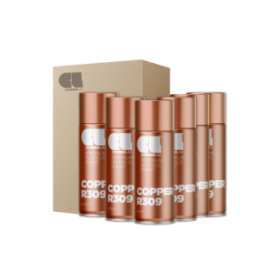 6 x spray premium acrylic brillante r309 cobre 400 ml