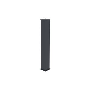 Juego de 2 postes eifel 20x20 en aluminio a.166cm - gris antracita