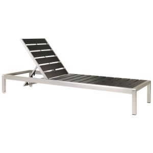 Tumbona nardo metal negro/plateado
