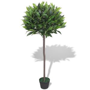 vidaXL árbol de laurel artificial con macetero 125 cm verde