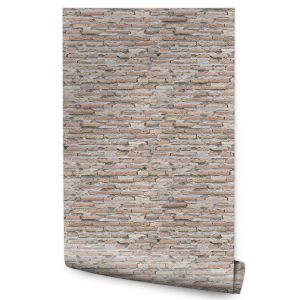 Papel Pintado Ladrillo Delicado Para Pared Sala De Estar 53 cm x 10 m
