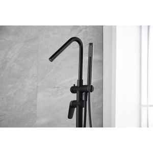 Imex - grifería monomando exenta de bañera serie bélgica negro