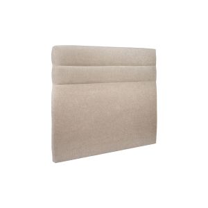 Cabecero 140 cm lines - tela natté marrón beige - beige marrón
