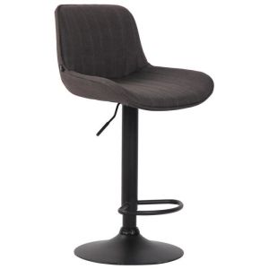 Taburete de bar ajustable - tela gris oscuro