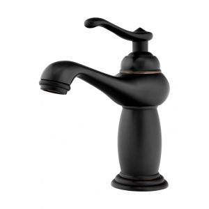 Grifo lavabo monomando retro, negro