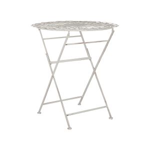 Mesa de balcón stiffe 70 cm 70 cm metal blanco