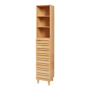 Armario alto de baño Epind 180x33x30 cm bambú [en.casa]