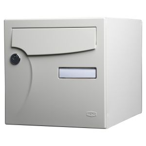Buzón normalizado 1 puerta exterior renz acero marfil brillo