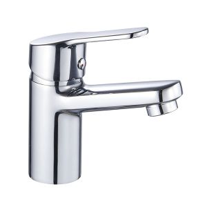 Kibath grifo de lavabo monomando aspa acabado cromo brillode latón