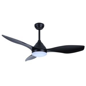 Ventilador de techo con luz LED silencioso top negro y temporizador ø122
