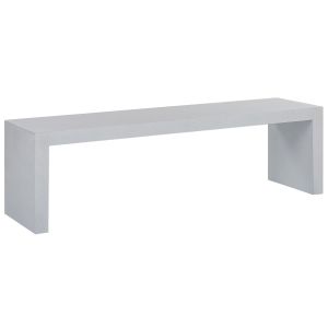 Banco de jardín taranto 150 cm cemento blanco