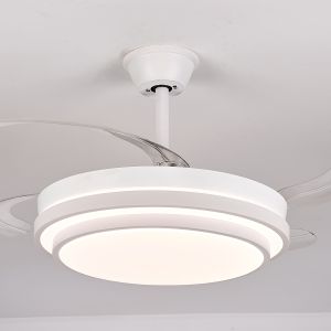 Ventilador de techo con luz victoria blanco, 4 aspas retráctiles