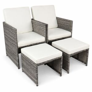 Vcm - reposapiés de silla de jardín de 4 piezas raloso