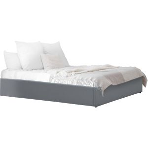 Cama individual de PVC con box "ava" - 90 x 190 cm - gris