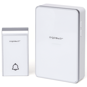 Aigostar ring dc-timbre inalámbrico ip44,36 melodías,3 volúmenes,blanco