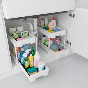 Organizador bajo fregadero 2 alturas 32x21x38 cm nyana home