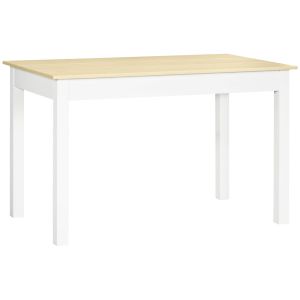 Mesa de comedor 119x70x75 cm color marrón Homcom, hogar - cocina