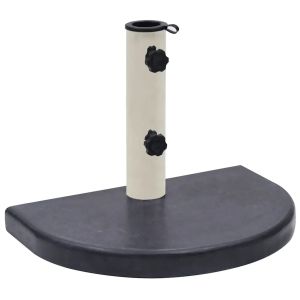 Base robusta semicircular para sombrilla de 40 x 28