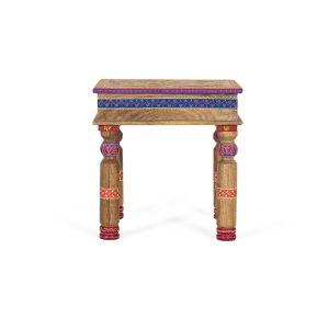 Mesa de centro de madera de mango en color multicolor 46 cm
