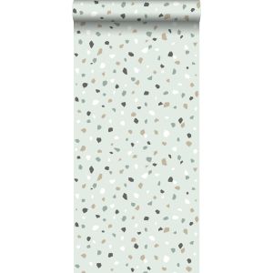 Walls4you papel pintado terrazo menta verde - 53 cm x 10.05 m - 935315