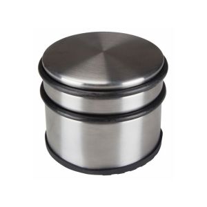 Tope de puerta - inox - 1kg - diseño decorativo - goma antiarañazos - insta