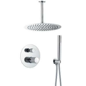 Valaz ducha empotrada monomando techo redonda maneta luxury cromada - 20cm