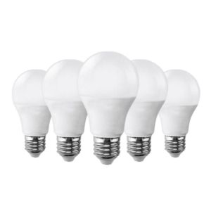 Bombilla LED E27 9w 220v a60 180° (pack de 5) - blanco frío 6000k