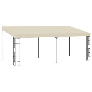 vidaXL cenador con montaje en la pared tela color crema 3x6 m