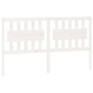 vidaXL cabecero de cama madera maciza de pino blanco 155,5x4x100 cm