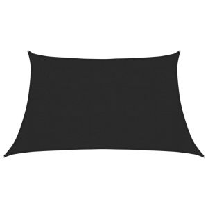vidaXL toldo de vela hdpe negro 160 g/m² 3/4x2 m