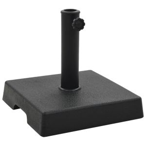 vidaXL base de sombrilla cuadrada de poliresina negra 8 kg
