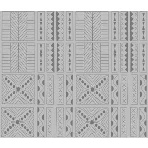 Walls4you papel pintado motivo étnico gris - 53 cm x 10 m - 640141