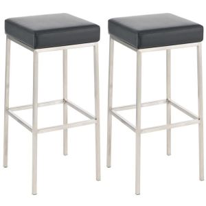 -clp-lote de 2 taburetes de bar montreal 85 símil cuero-array
