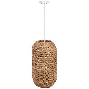 Lampara de techo de fibra de jacinto  d26x50