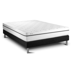 Conjunto vital spa 160 x 220 cm somier kit negro