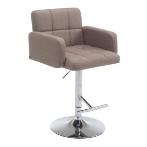 Taburete de bar de diseño - tela beige - 1 ud. - 60 cm