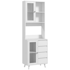 Alacena de cocina 60x35x180 cm mdf color blanco Homcom, hogar - cocina