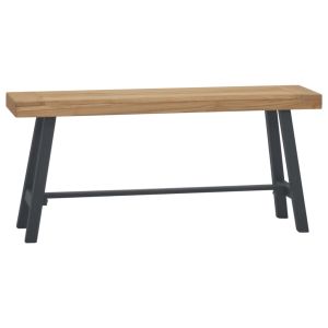 Banco de madera maciza de teca 110 cm oif565600