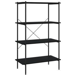 vidaXL estantería de 4 niveles negra 80x40x130 cm