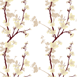 Papel pintado floral árbol amarillo 60cm por 250cm