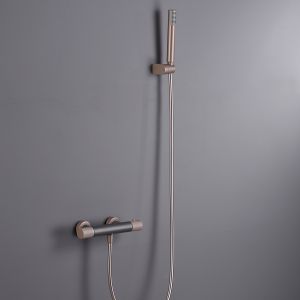 Grifo de ducha termostático line gris mate champagne [ imex® ]