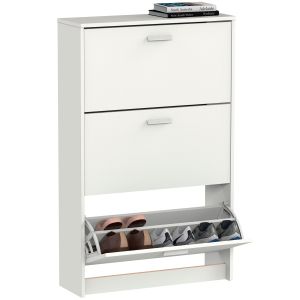 Zapatero entrada recibidor, mueble auxiliar e briebe nova blanco