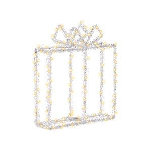 Decoración de exterior LED kemi 25 cm regalos de navidad blanco