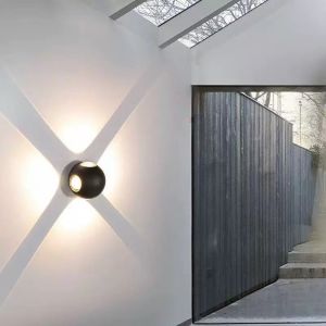 Aplique LED aluminio ip44 12w, impermeable, exteriores