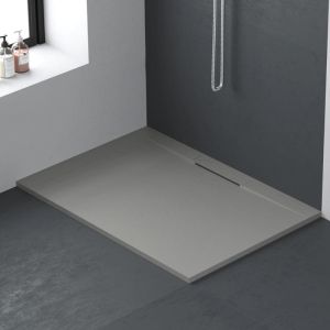 Plato de ducha resina lyra gris  100x160cm rejilla color
