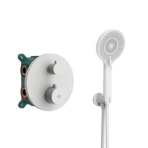 Conjunto empotrar 2/3 fun. Termostatico round blanco - gme